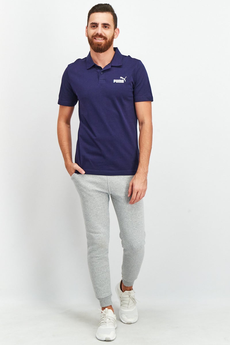 PUMA Men Regular Fit Jersey Polo Shirt, Navy  - Image 3