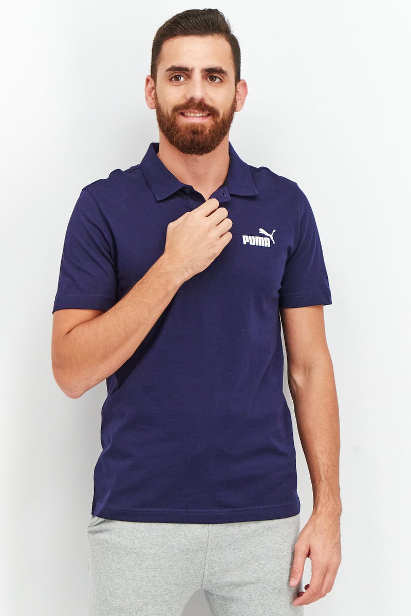 PUMA Men Regular Fit Jersey Polo Shirt, Navy  - Image 1