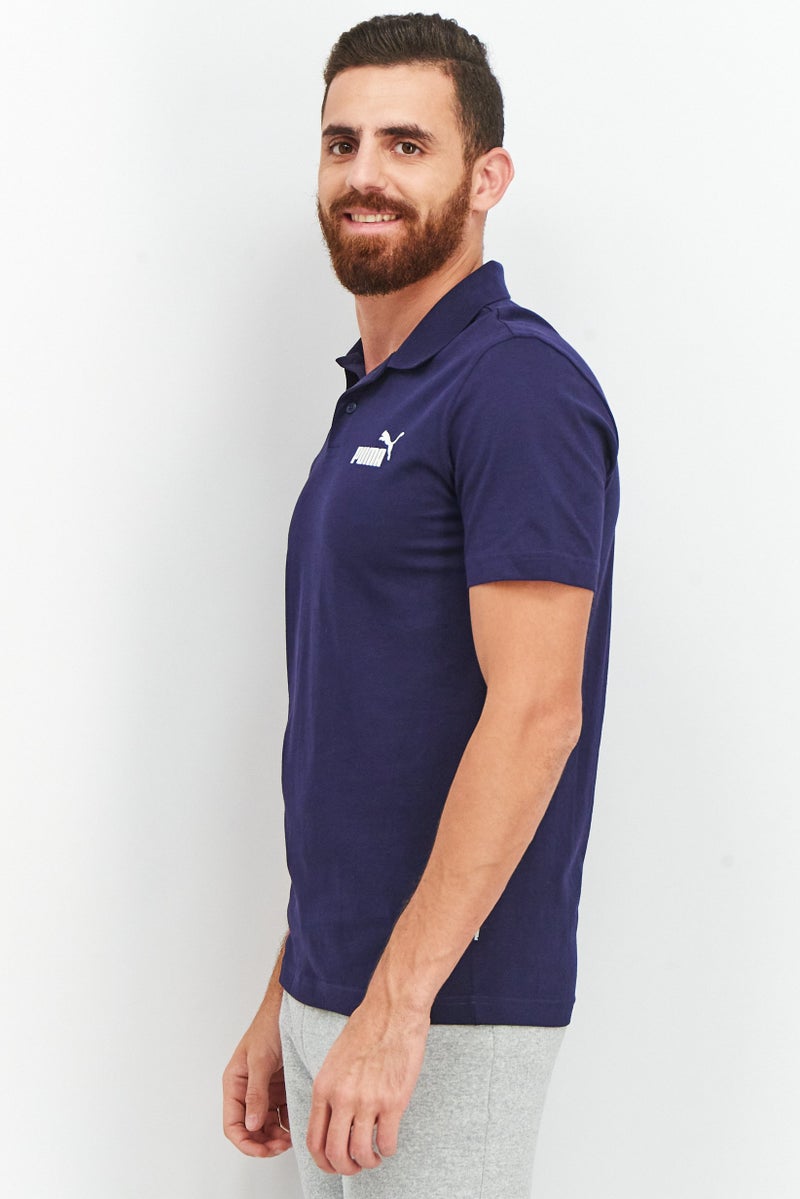 PUMA Men Regular Fit Jersey Polo Shirt, Navy  - Image 4