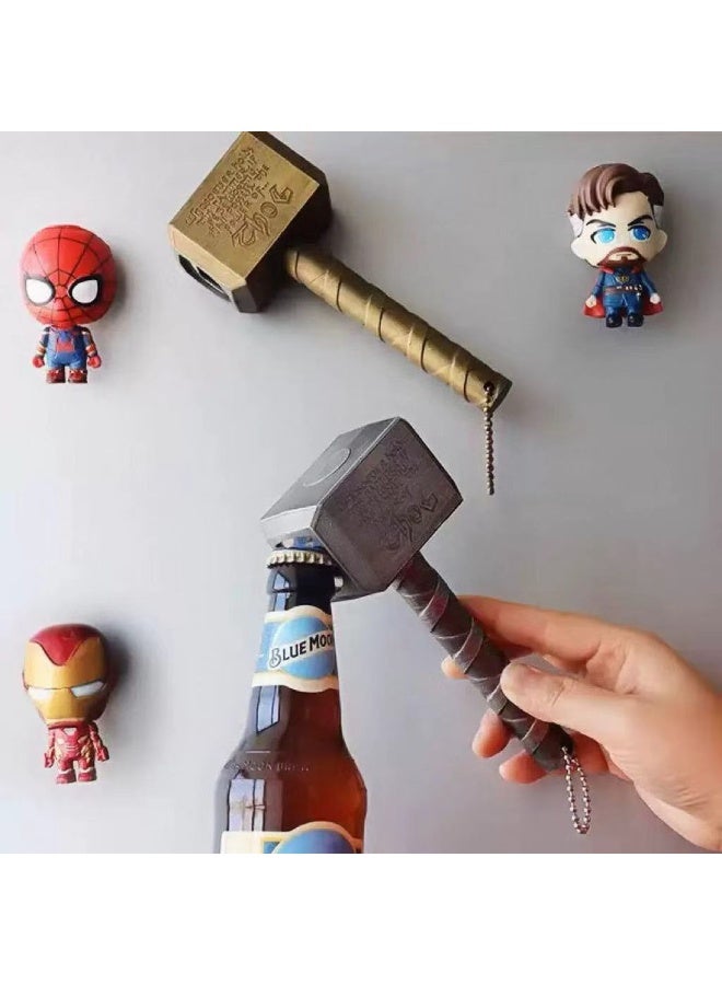 جينغبين Marvel Thor's Hammer Creative Bottle Opener - مفتاح البيرة غير المغناطيسي والجمع الأنيق (الحجم: 16.5 * 7 * 4.5 سم) - Image 1