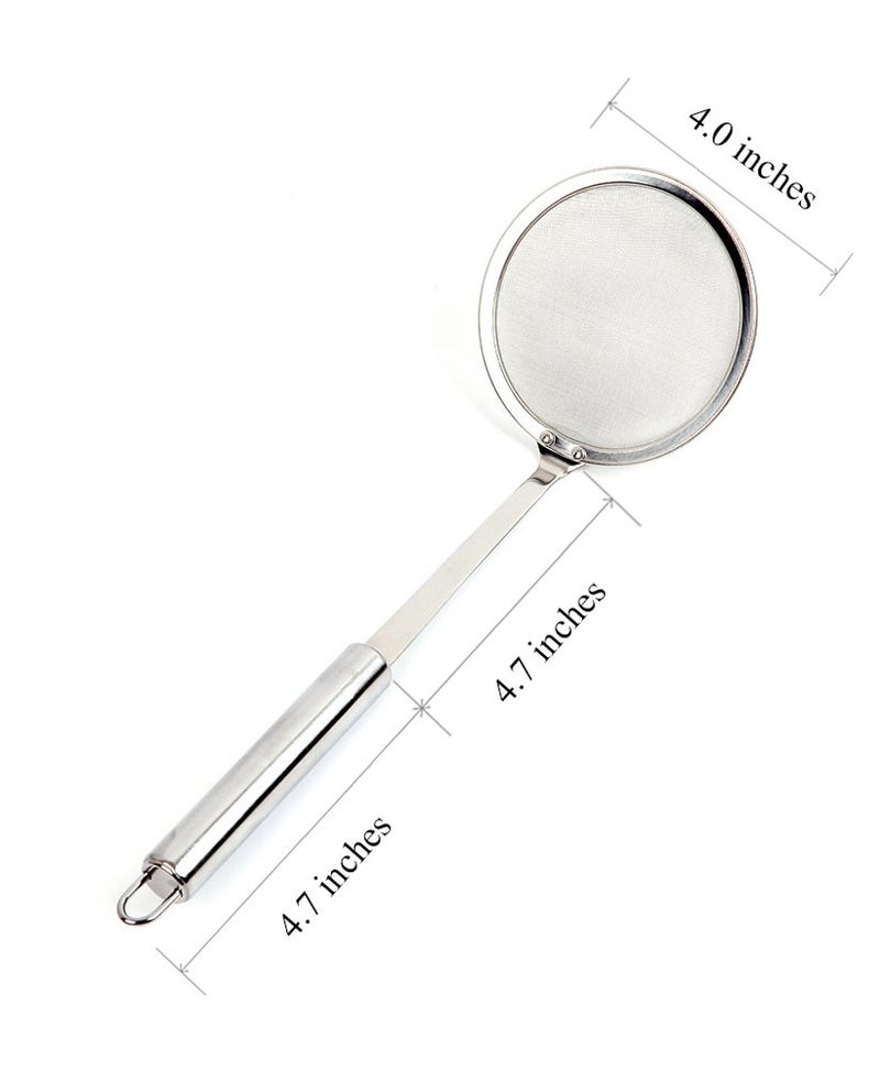 TEMCHY TEMCHY Hot Pot Fat Skimmer Spoon - Stainless Steel Fine Mesh Strainer for Skimming Grease and Foam  - Image 3