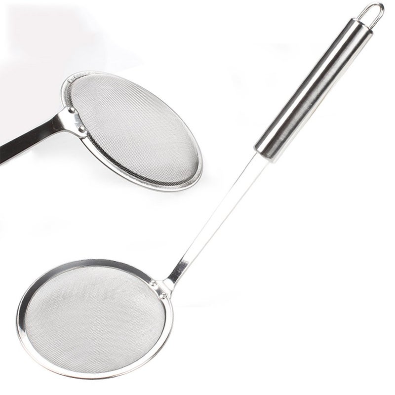 TEMCHY TEMCHY Hot Pot Fat Skimmer Spoon - Stainless Steel Fine Mesh Strainer for Skimming Grease and Foam  - Image 4