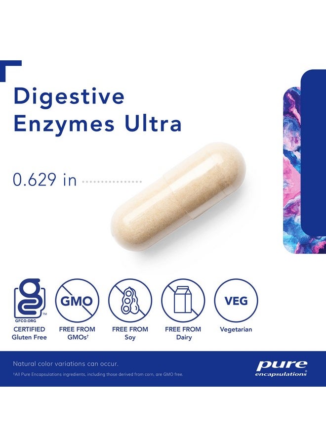 Pure Encapsulations - Digestive Enzymes Ultra ; Supplement To Aid Proteins And Carbohydrates For Digestion* ; 90 Capsules - Image 1