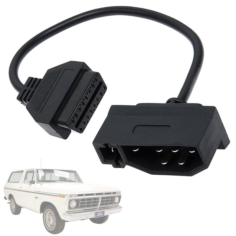 BlinkAutor OBD1 to OBD2 Adapter for Ford 7 Pin to 16 Pin Connector Black OBD Adapter Cable Repair Diagnostic Tool Replacement Connector for Code Readers Scan Tools Compatible with Most Ford EFI Vehicles - Image 3