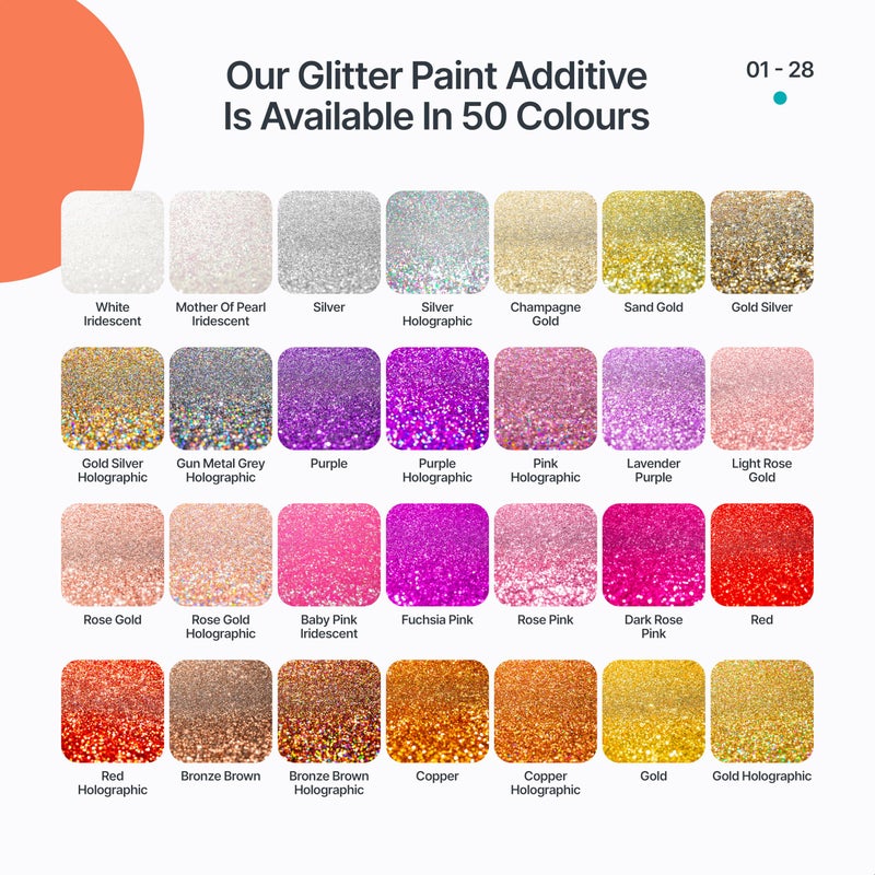 v1rtus Holographic Silver Glitter Paint Additive 200g (7oz) with 2 x Buffing Pads | Sparkle Glitter for Wall Paint, Interior Exterior, Paint Additive - Image 5
