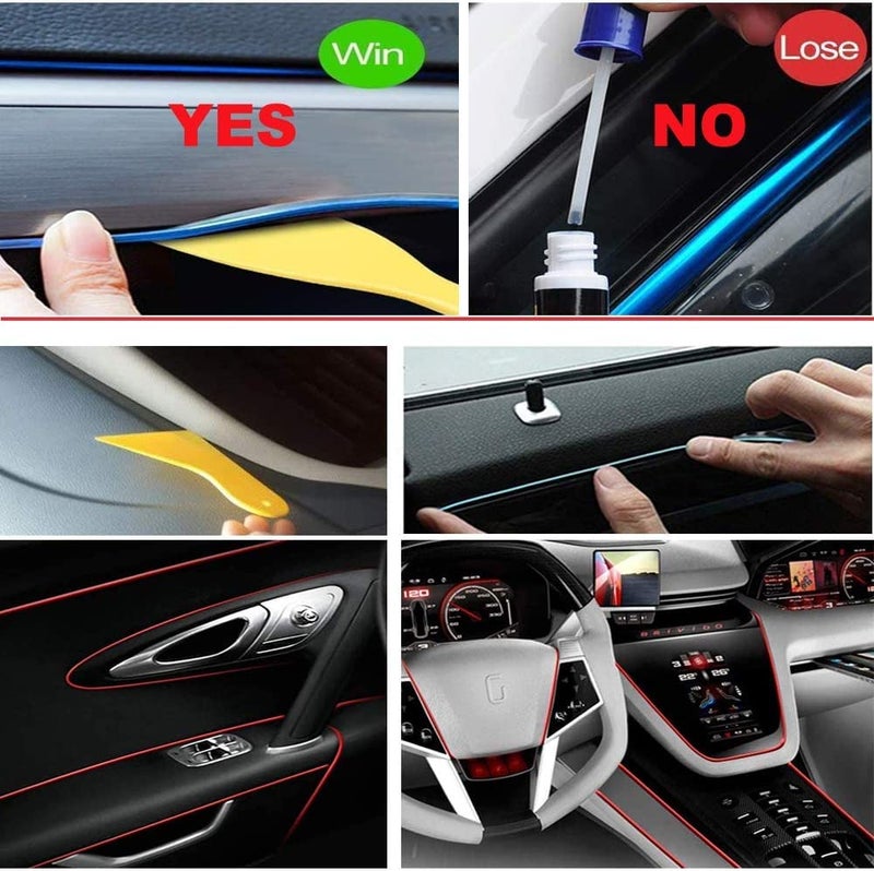 AutoBizarre Ice Blue Color 5 Meters Car Interior Decoration Cold Light Line Electroluminescent Ambient Lighting EL Wire (Works with All Cars) (Ice Blue) - Image 3