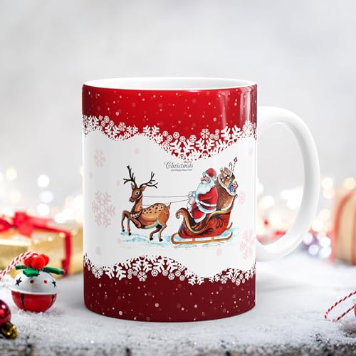 Gift Arcadia Christmas Coffee Mug 330ml - Merry Christmas & Happy New Year Gift for Kids, Boys, Girls, Women, Men - Festive Printed Mug - Image 1