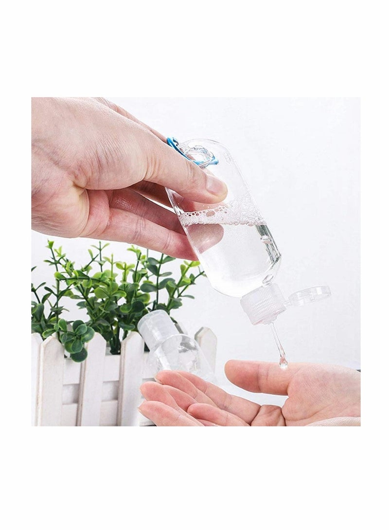 KASTWAVE 6 Portable Travel Bottles, Baby Bottles Plastic Transparent Keychain Leak-Proof Refillable Empty Bottles， Used For Hand Sanitizer Conditioner Body Wash, Etc. (60 Ml) - Image 2
