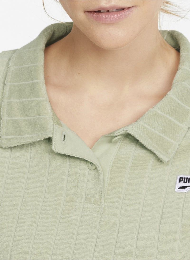PUMA DOWNTOWN Womens Towelling Polo Shirt  - Image 4