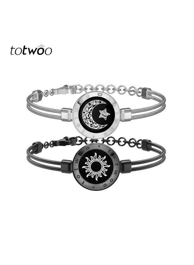 totwoo فهم عميق للحب، العلاقات عن بُعد، تفاعل الأزواج عن بُعد، سوار استشعار، خاتم ذكي، هدية عيد ميلاد - Image 1