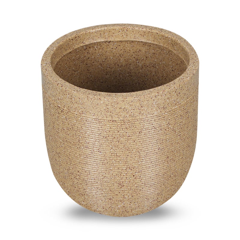 BonKaso 12 Inch Konark Greek Pot for Plants (30x30x27 cm) | Large Beige Roto Planter | Durable Lightweight Polymer Flower Pot for Indoor & Outdoor Use | Home, Garden, Balcony & Office - Image 5
