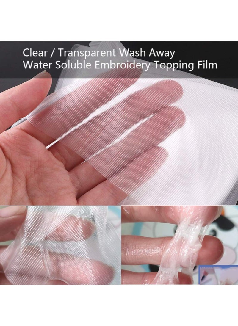 SYOSI - Water Soluble Stabilizer for Embroidery - Clear Topping Film (12"x30yd Roll) - Dissolves Completely for Machine Embroidery Stabilizer and Hand Sewing - Image 1