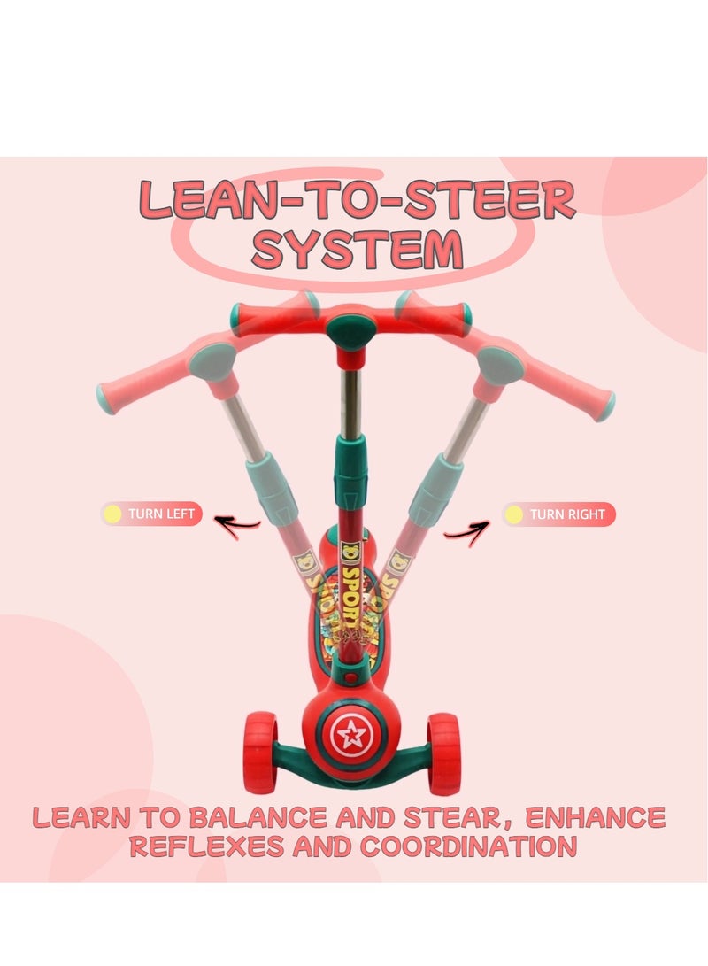 إيزي فيتشور مستقبل سهل للأطفال من عمر 3 إلى 8 سنوات. سكوتر قابل للطي مثالي للأطفال، مزود بمقبض قابل لتعديل الارتفاع، وعجلات من البولي يوريثان بإضاءة LED، وفرامل خلفية، وموسيقى. - Image 5