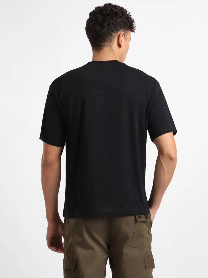 NOBERO  NOBERO Men's Black Oversized T-Shirt for Men | Best Price UAE