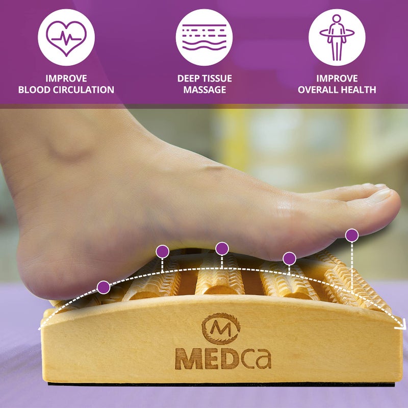 MEDca Pressure Point Therapy Massager - X-Large Dual Foot Massager Roller Feet, Arch and Heel Pain, Plantar Fasciitis Relief, Improve Circulation and Acupressure - Image 2