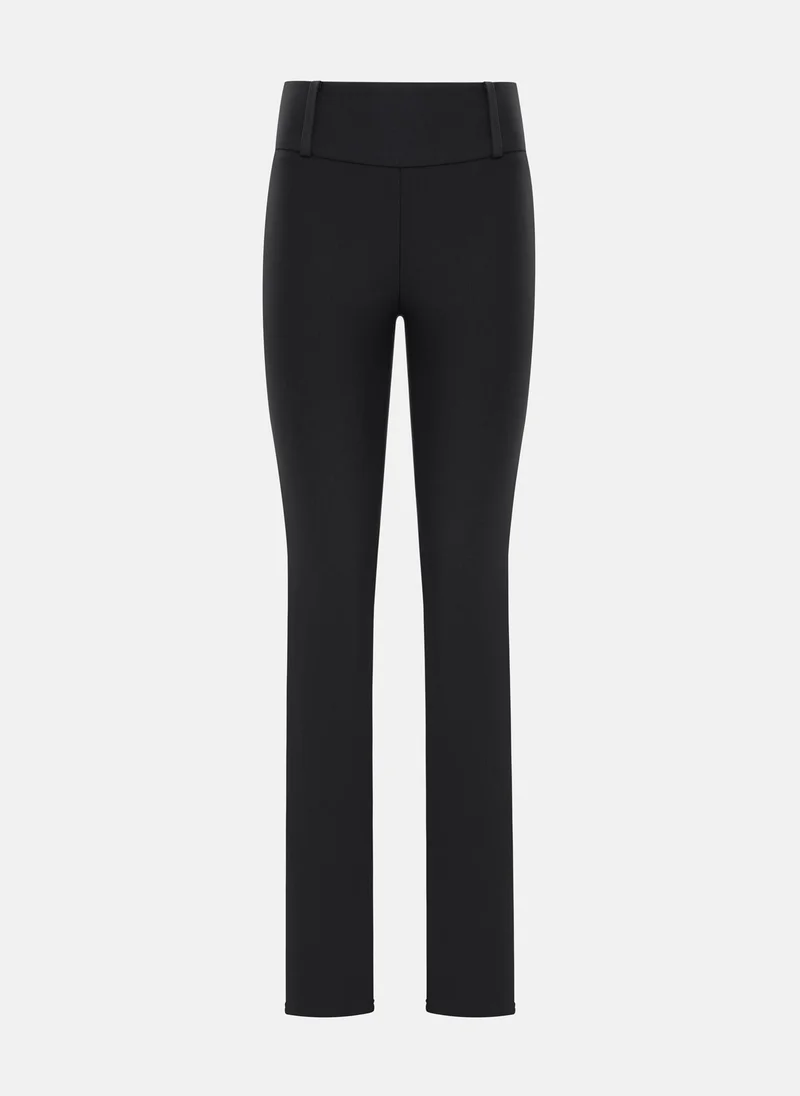 ليتشي بنطلون واسع مع حزام خصر عريض