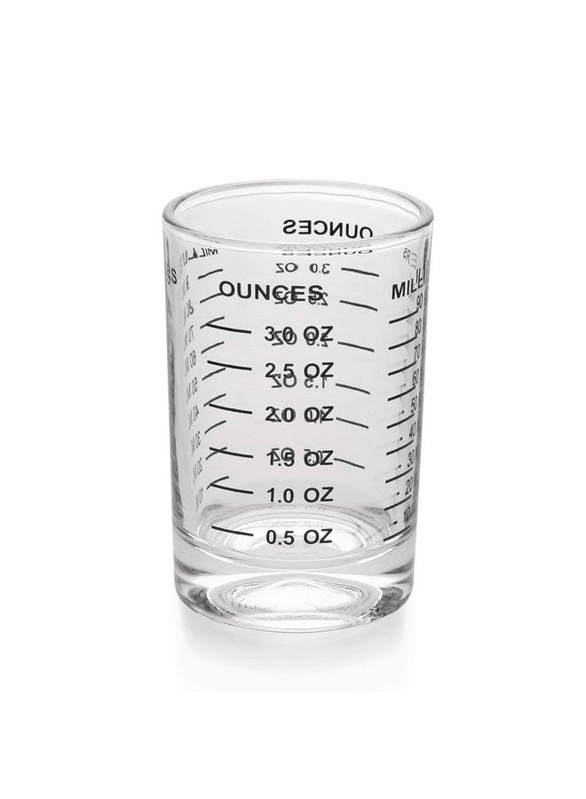 BCnmviku Shot Glass Measuring Cup 3 Ounce/90ML Liquid Heavy High Espresso Glass Cup Black Line - Image 1