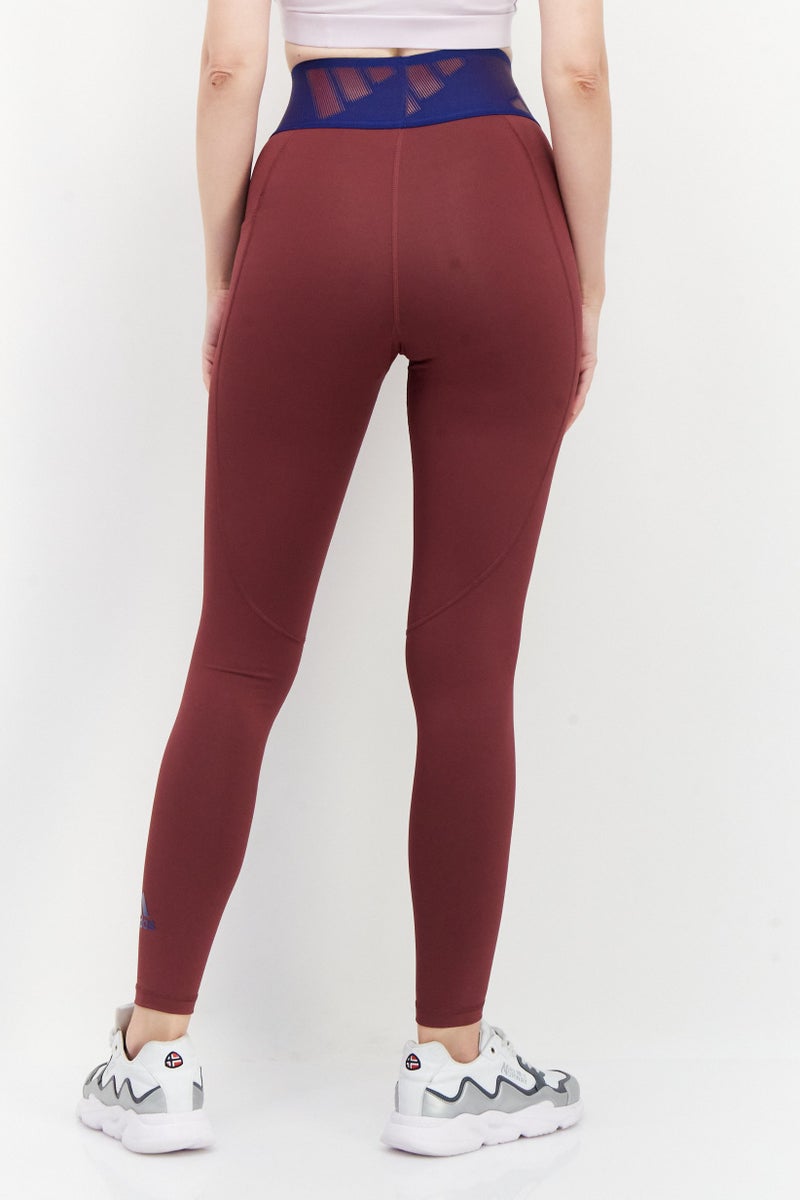 Adidas Women Sportswear Fit Training Tights, Maroon - Image 2