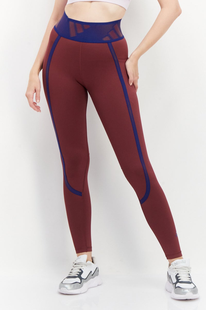 Adidas Women Sportswear Fit Training Tights, Maroon - Image 1