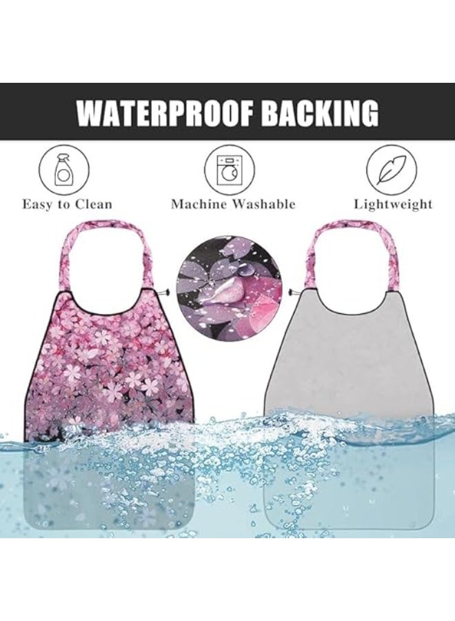 Adult Bibs for Elderly - Adult Bib for Elderly Woman with Adjustable Neck Closure with Crumb Catcher Pouch, One Size - Image 3