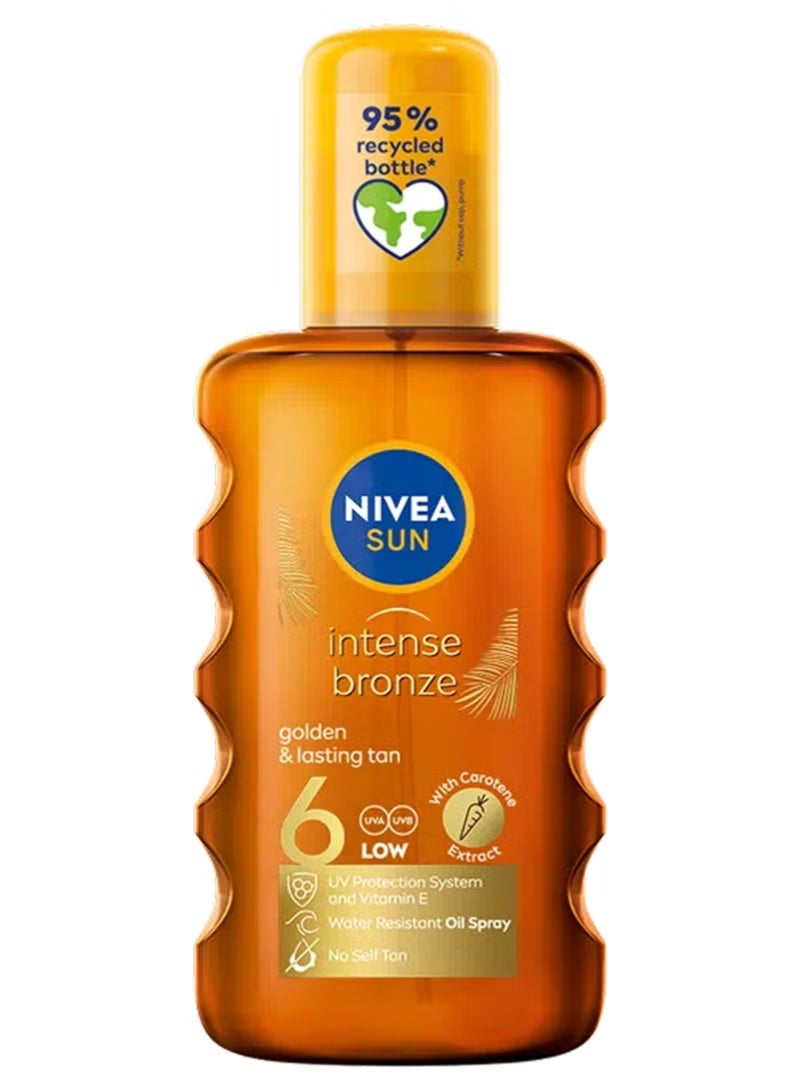 Nivea Intense Bronze Tanning Oil Spray, SPF 6, Low Protection - 200ml - Image 1