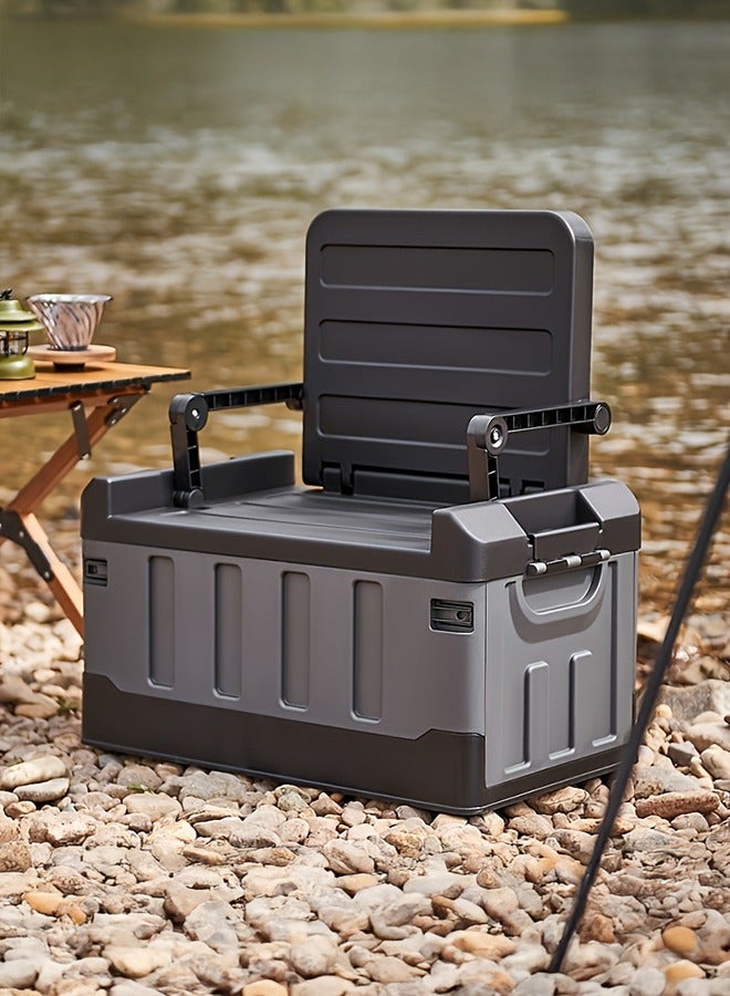 XiuWoo Outdoor Storage Box Camping Seat Boxes 60L Folding Seats Trunk Organizer Multifunctional Fishing Box Large Capacity Car Storage Box Organizer Auto Trunk Box Camping Accessories for Vehicles Car  - Image 1