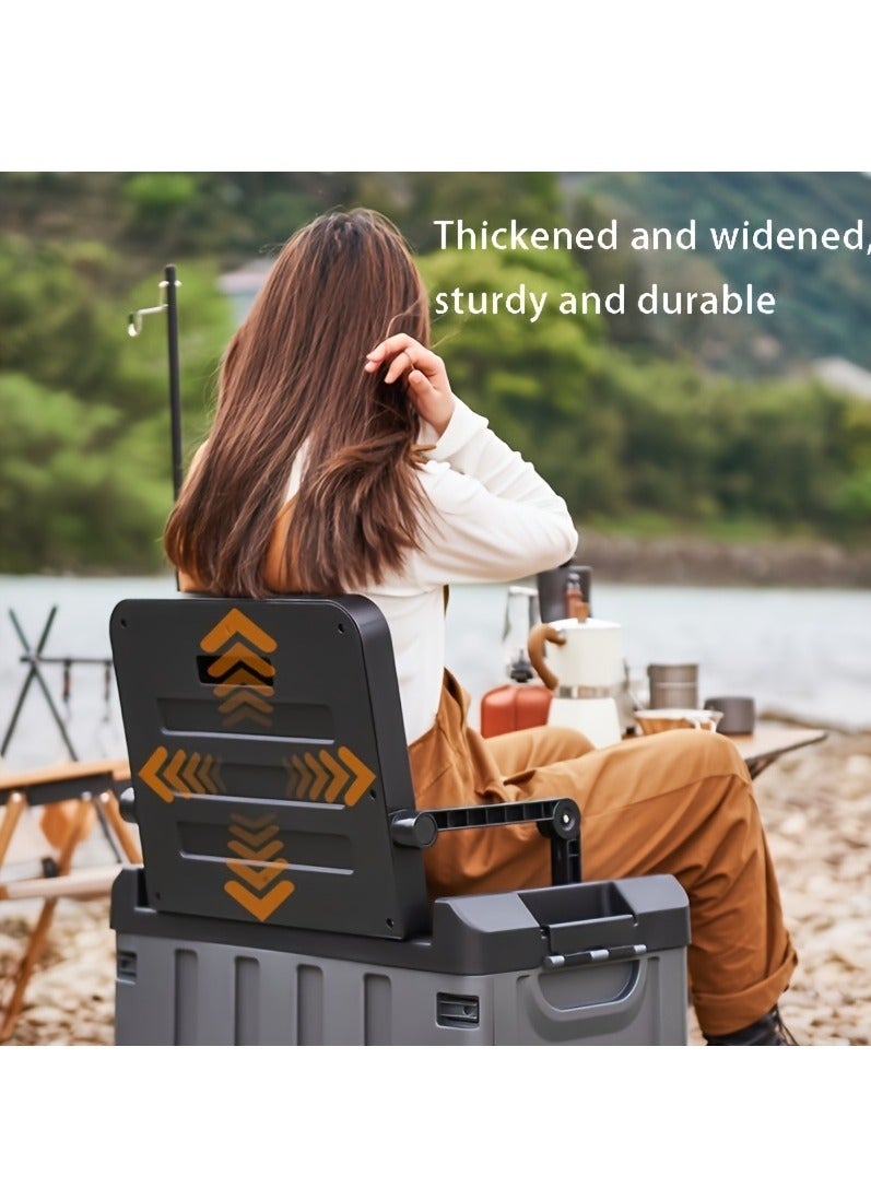 XiuWoo Outdoor Storage Box Camping Seat Boxes 60L Folding Seats Trunk Organizer Multifunctional Fishing Box Large Capacity Car Storage Box Organizer Auto Trunk Box Camping Accessories for Vehicles Car  - Image 5