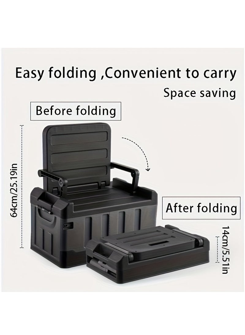 XiuWoo Outdoor Storage Box Camping Seat Boxes 60L Folding Seats Trunk Organizer Multifunctional Fishing Box Large Capacity Car Storage Box Organizer Auto Trunk Box Camping Accessories for Vehicles Car  - Image 4