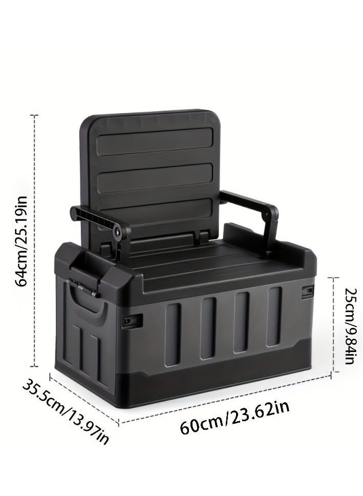XiuWoo Outdoor Storage Box Camping Seat Boxes 60L Folding Seats Trunk Organizer Multifunctional Fishing Box Large Capacity Car Storage Box Organizer Auto Trunk Box Camping Accessories for Vehicles Car  - Image 2