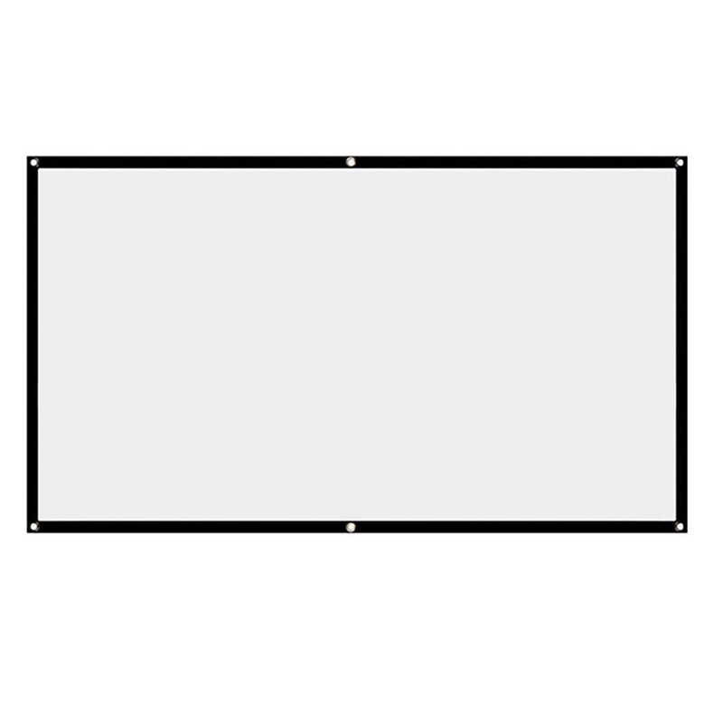 Projector Screen White Projector Screen 169 No Crease Home Theater Foldable Projection Screen 607284100120150