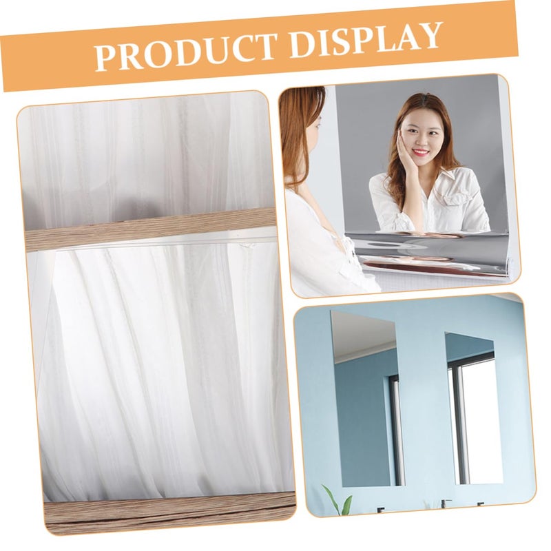 4Pcs Shatterproof Acrylic Self Adhesive Wall Mirrors Set For Bedroom Bathroom Home Gym - Image 4