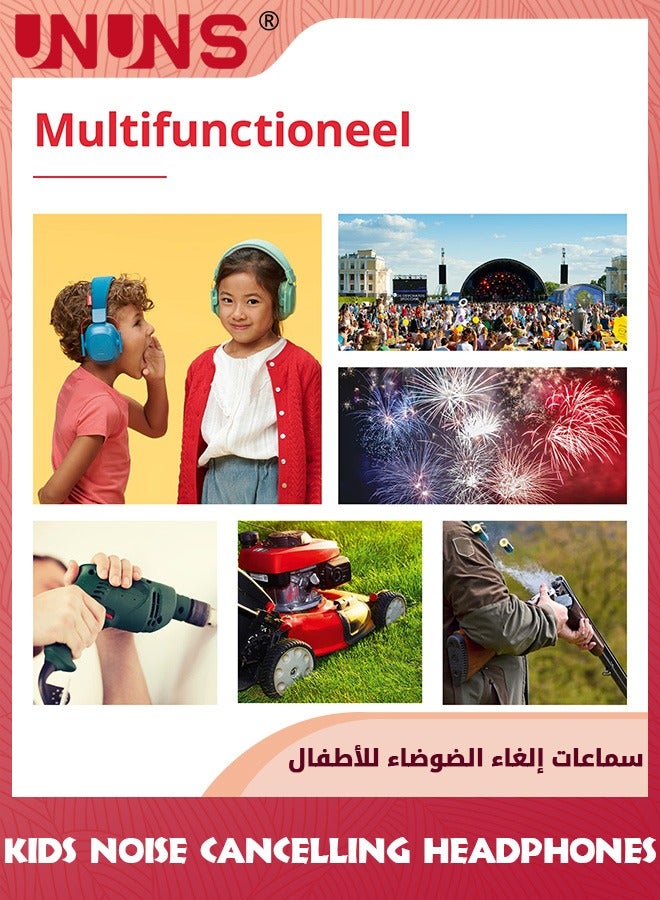 UNUNS Kids Noise Cancelling Headphones,Hearing Protection Earbuds,Foldable Adjustable Noise Blocking Headphones For Autism Toddler Child And Adults,Perfect For Sleeping Studying Shooting,Navy Green - Image 5