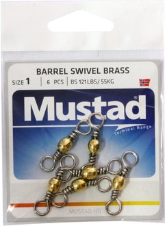 Mustad Brass Barrel 77210 B Swivel  - Image 1