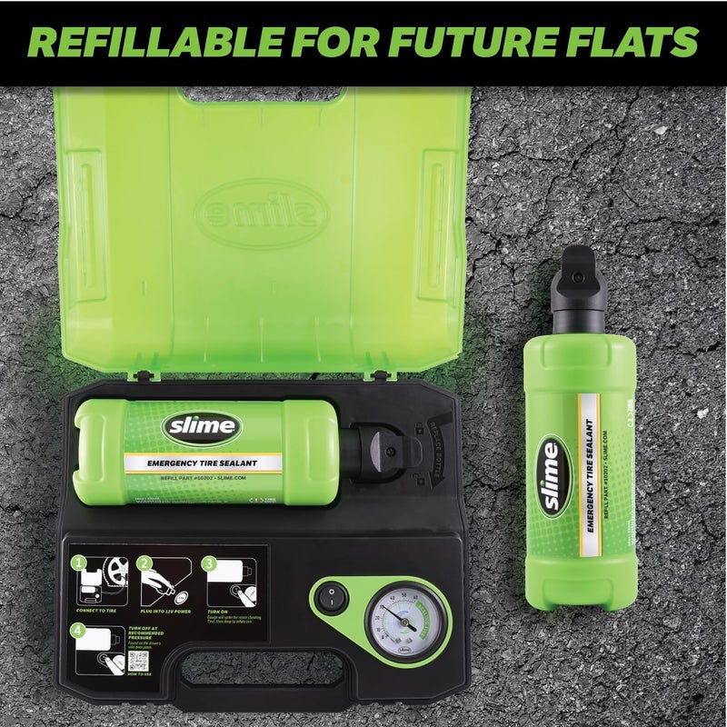 Slime Smart Spair Ultra Flat Tire Repair Kit - All-in-One Solution for Car/Trailer, 10 Minute Fix - Image 5