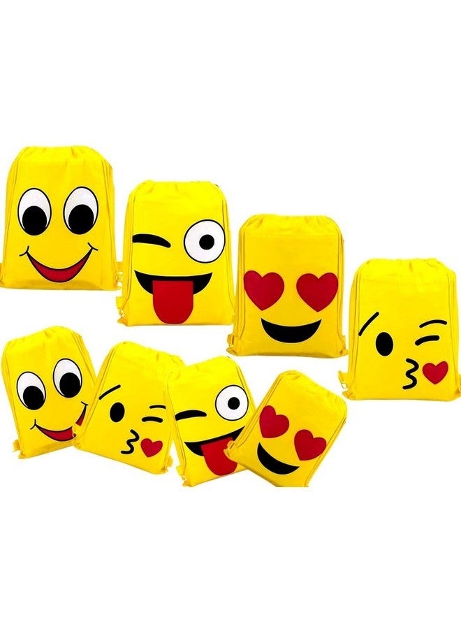 SV Traders Pack Of 24 Pcs Non-Woven Smile Emojis Theme Dori bags/Drawstring Bags - Image 1