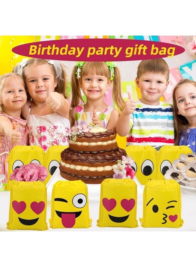 SV Traders Pack Of 24 Pcs Non-Woven Smile Emojis Theme Dori bags/Drawstring Bags - Image 4