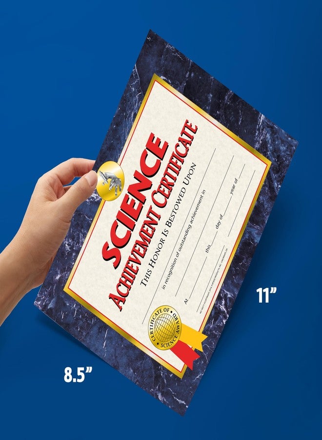 HAYES SCHOOL PUBLISHING VA571 Science Achievement Certificate, 8-1/2" x 11" Size, 0.1" Height, 8.6" Width, 11.1" Length (Pack of 30) - Image 5