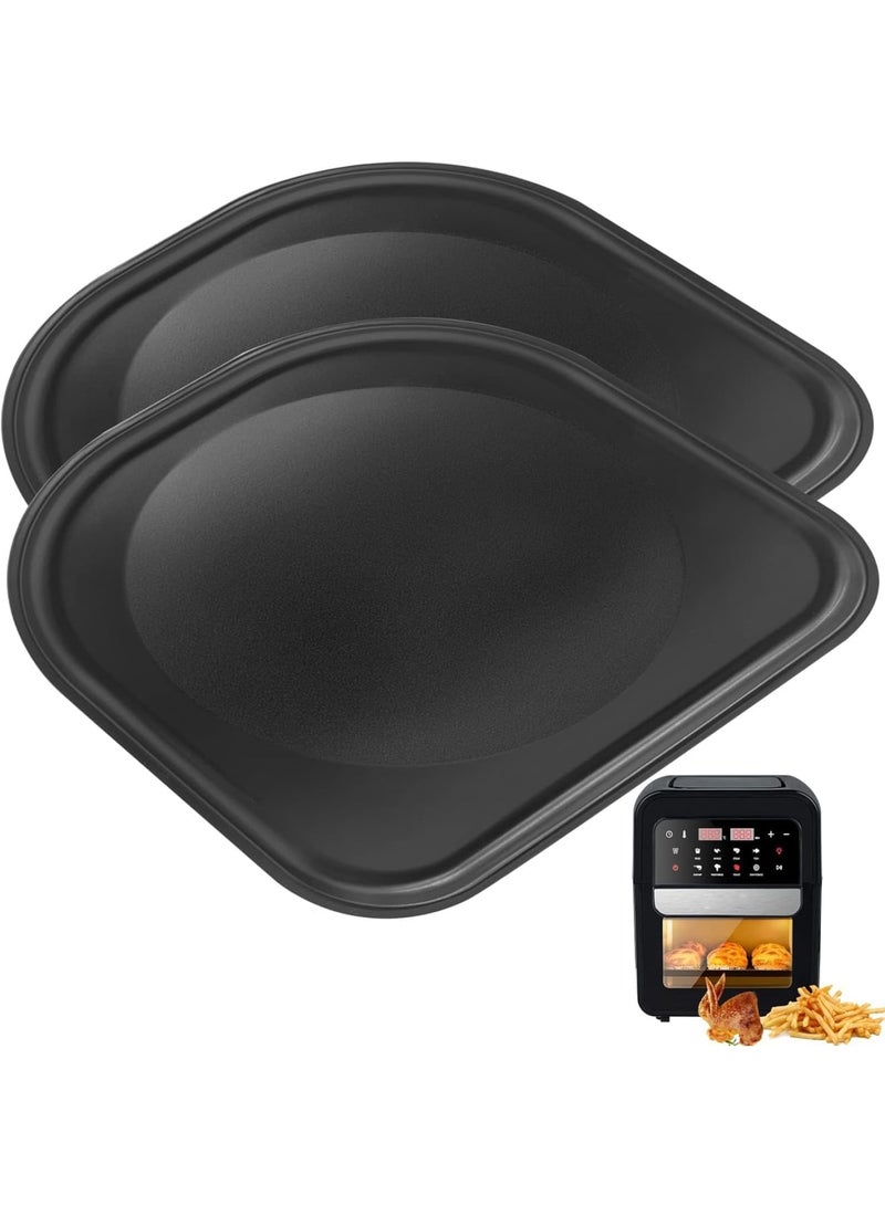 SOLARAE 2 PCS Premium Air Fryer Drip Tray Replacement Parts for PowerXL Vortex 6QT 10QT Air Fryer Pro Plus, Nonstick, Dishwasher Safe, Black - Image 1