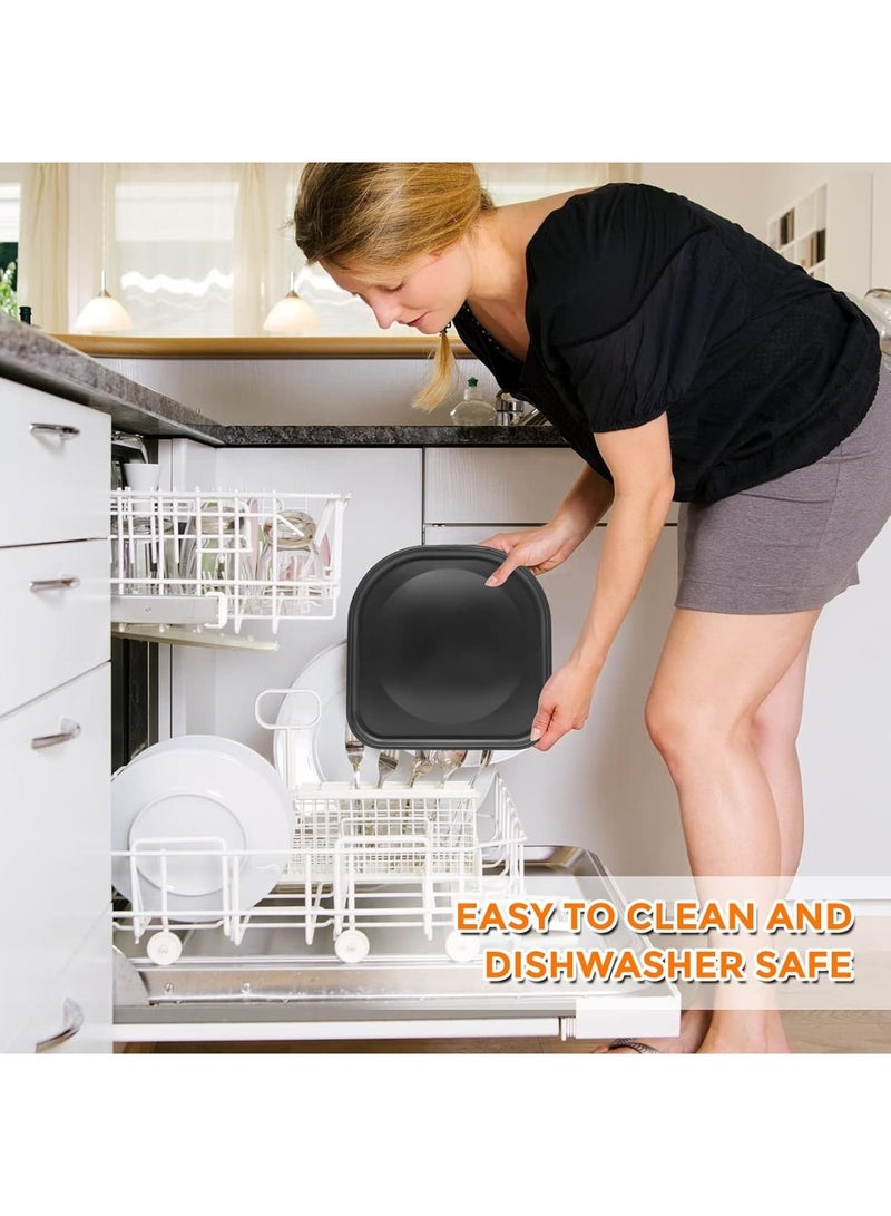 SOLARAE 2 PCS Premium Air Fryer Drip Tray Replacement Parts for PowerXL Vortex 6QT 10QT Air Fryer Pro Plus, Nonstick, Dishwasher Safe, Black - Image 3