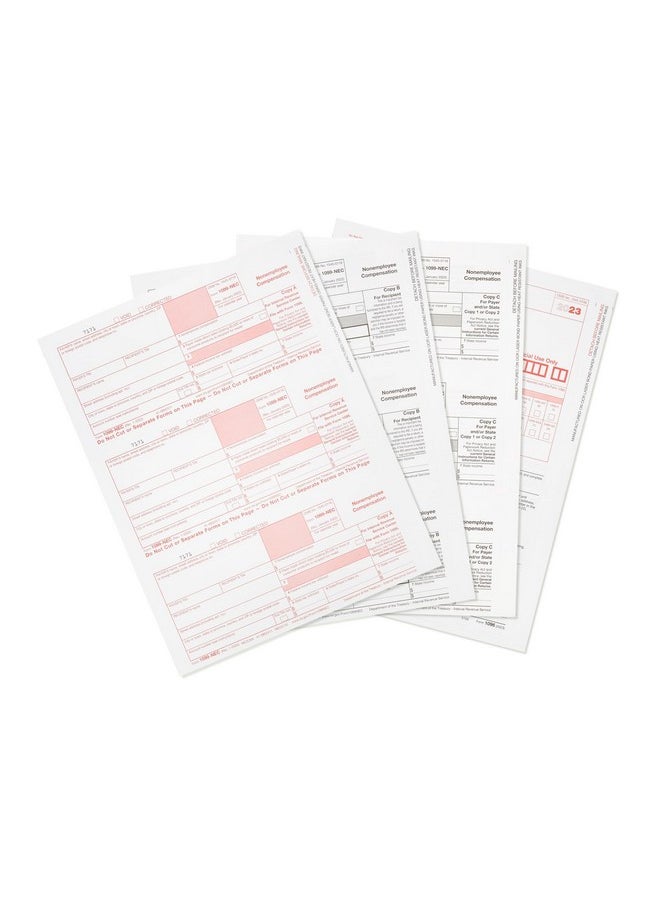 Blue Summit Supplies - 1099Nec 4Part Tax Form Kit 2023 Use With Quickbooks And Accounting Software 25 Pack Software And Envelopes Not Included - Image 1