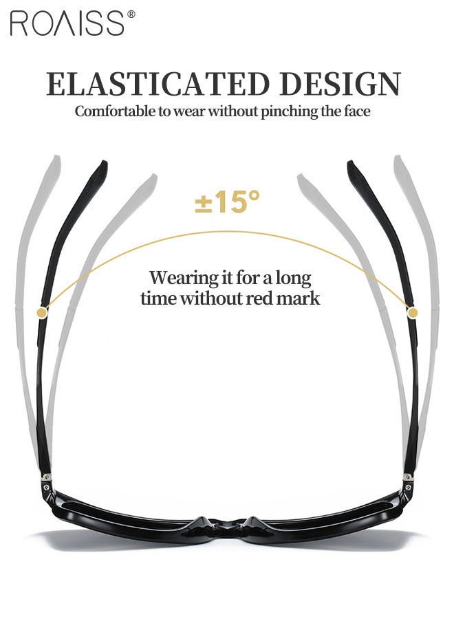 roaiss Men's Square Polarized Driving Sunglasses, UV400 Protection Sun Glasses, Fashion Anti-glare Sun Shades for Men Fishing, Traveling, Golfing, 57mm - Image 4