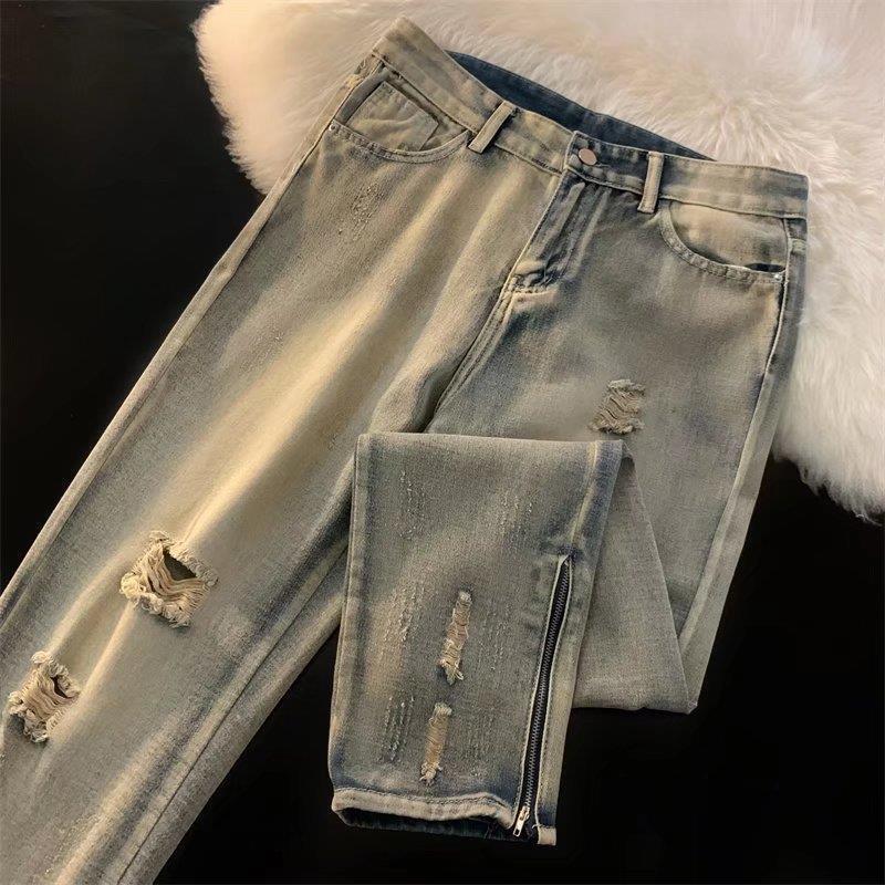 Unisex Classic Denim Jeans Loose Fit Daily Outdoor Wear - Image 3