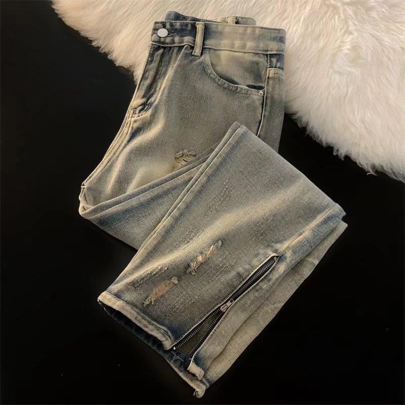 Unisex Classic Denim Jeans Loose Fit Daily Outdoor Wear - Image 4