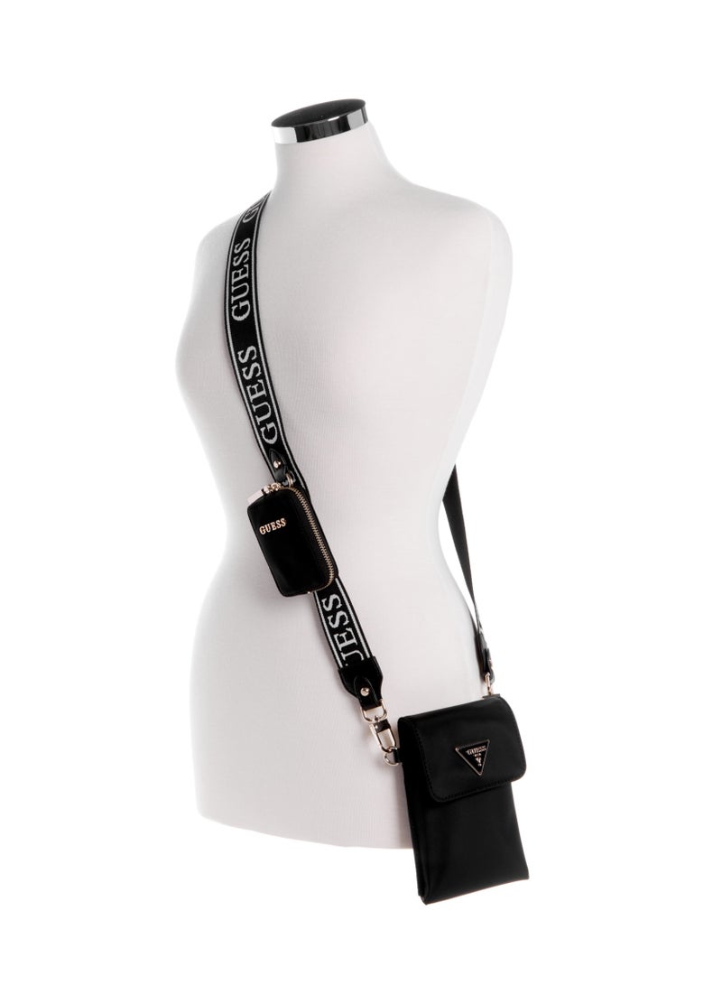 GUESS حقيبة هاتف لاتونا كواترو جي ميني GU244009 سوداء - Image 4