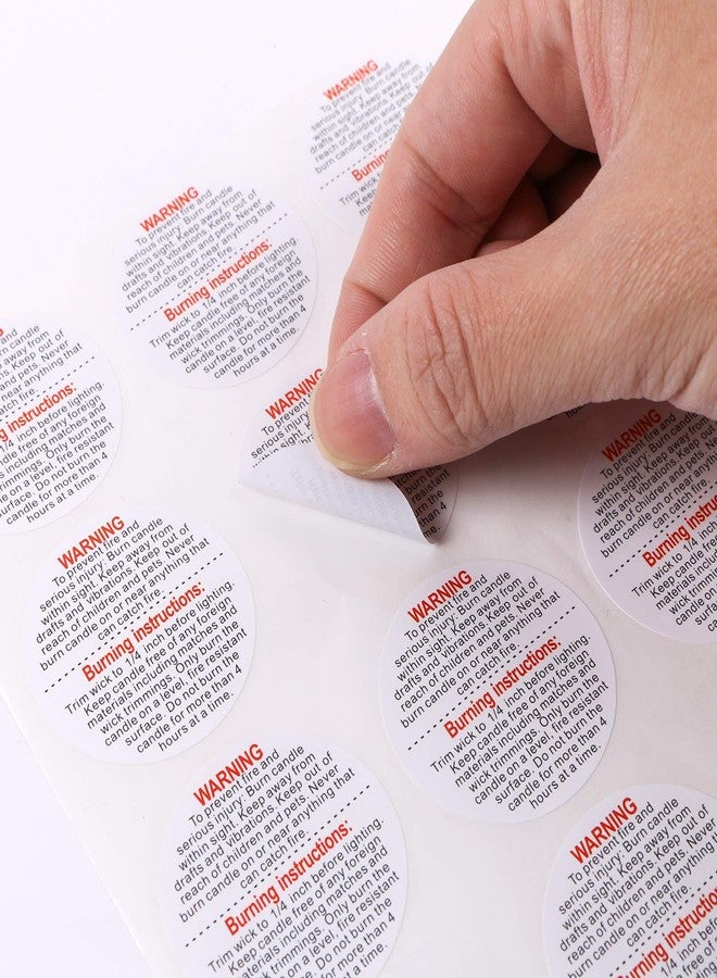 JOLLYSTYLE 520PCS Candle Warning Labels Stickers - Candle Jar Containers Safety Sticker Decals for Candle Making,Soy Wax,Tins,Jars - Image 2