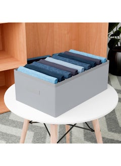 Kuber Industries Kuber Industries Trouser Box | 9-Grid Closet Organizer | Clothes Organizer | Storage Box for Pants-Shirt-Sweaters-Bra Panty-Socks | Large | Pack of 2 | Multicolor  - Image 2
