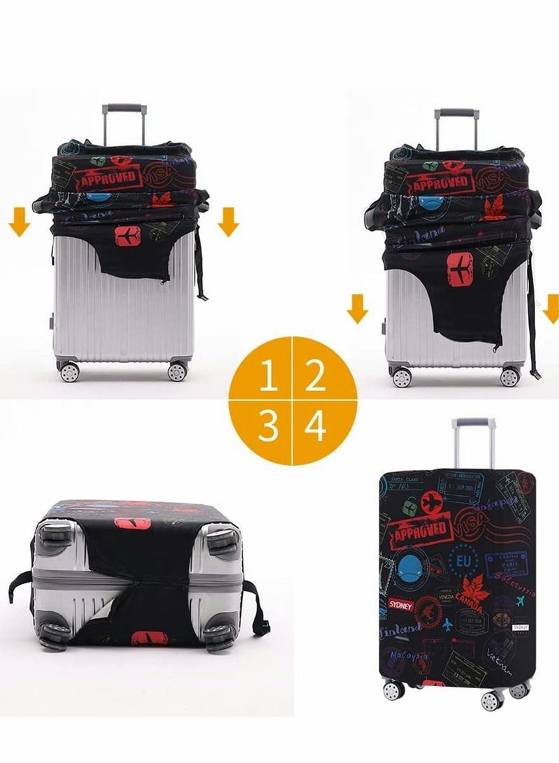 Excefore Luggage Cover, Washable Suitcase Protector Anti-scratch Cover Fits 26-28 Inch (S) - Image 2