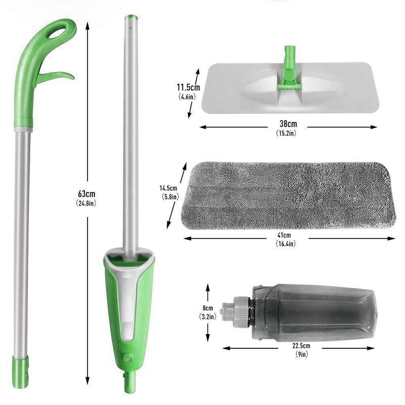 CELLEBII Microfiber Floor Cleaning Healthy Spray Mop with Removable Washable Cleaning Pad and Integrated Water Spray Mechanism - Image 5