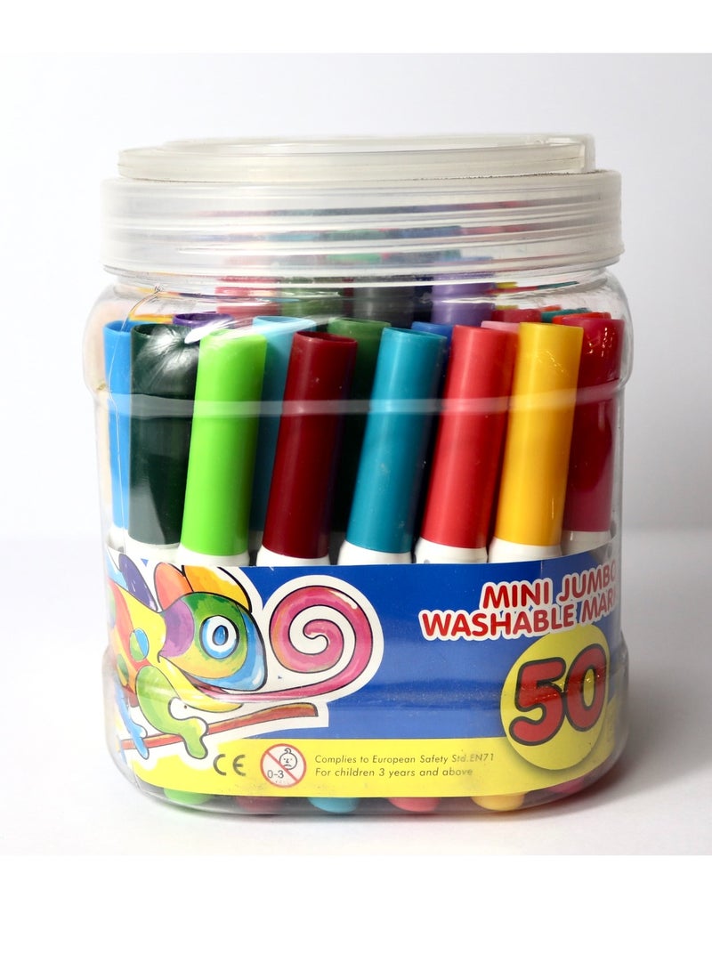 Generic 50 Colors Washable Coloring Pens Set for Kids and Adults, Manga and Comic Coloring Books  - Image 1
