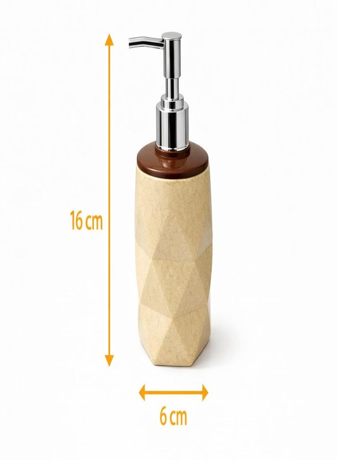 Bigining® 300 ml Each | Pack of 2 Geometric shap Liquid Soap Dispenser for Bathroom & Kitchen | Handwash, Sanitizer, Lotion, Shampoo Pump Bottle | Wash Basin Soap Dispenser | (Beige) - Image 4